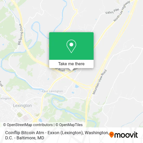 Coinflip Bitcoin Atm - Exxon (Lexington) map