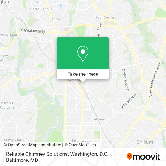 Reliable Chimney Solutions map