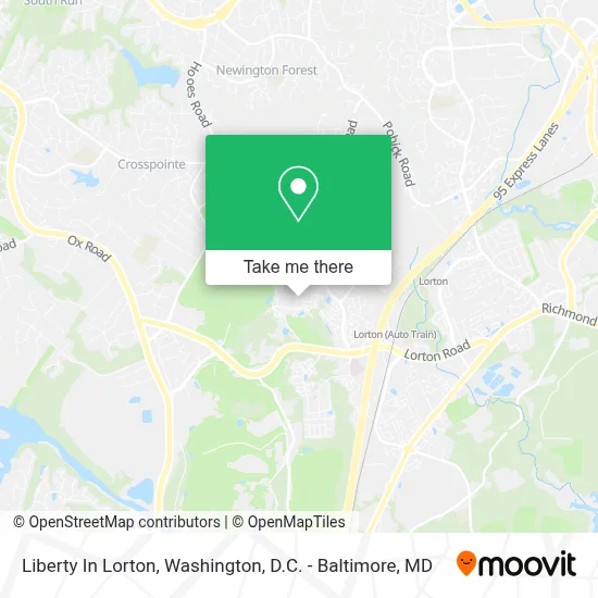 Liberty In Lorton map