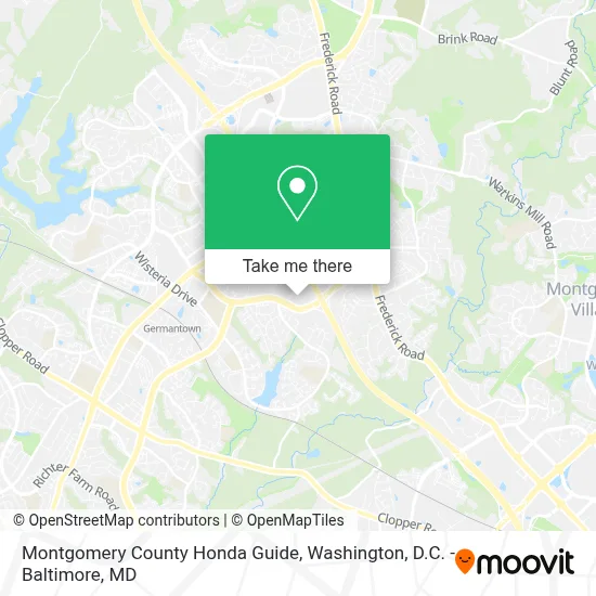 Montgomery County Honda Guide map