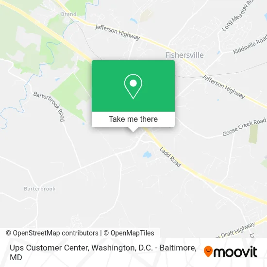 Ups Customer Center map
