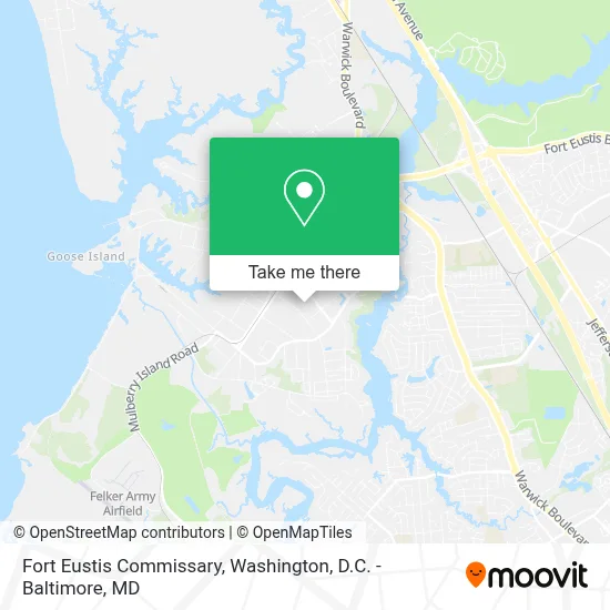 Fort Eustis Commissary map