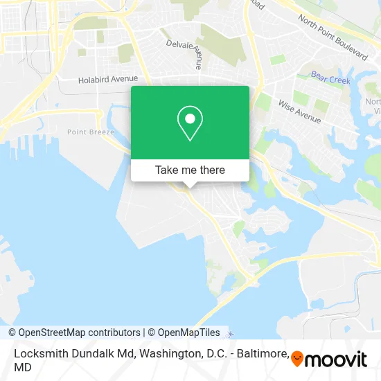 Locksmith Dundalk Md map