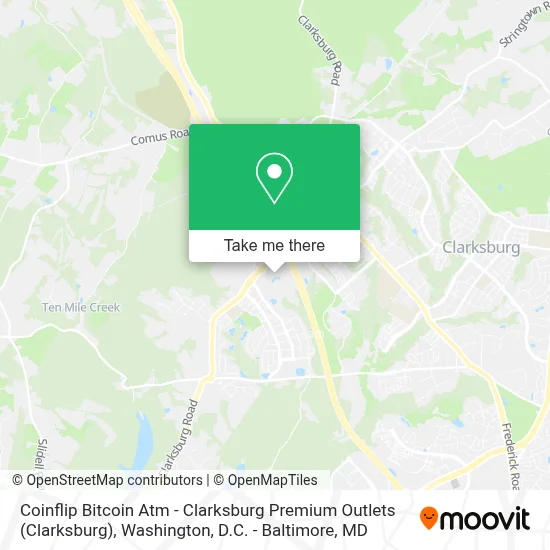 Coinflip Bitcoin Atm - Clarksburg Premium Outlets map