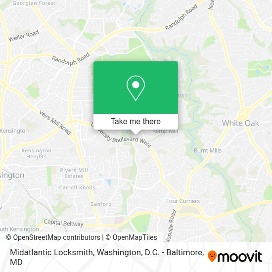 Midatlantic Locksmith map