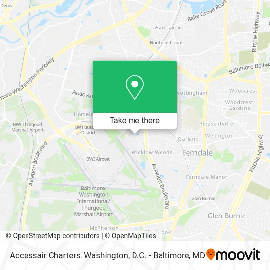 Accessair Charters map