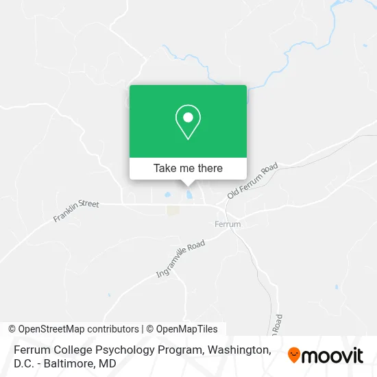 Ferrum College Psychology Program map