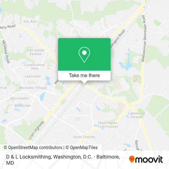 D & L Locksmithing map
