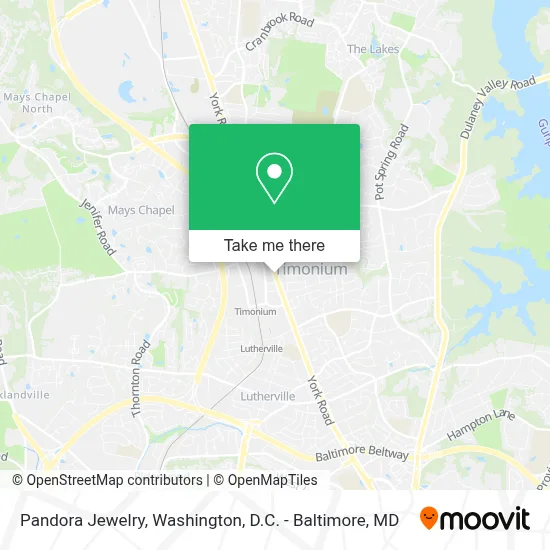 Pandora Jewelry map