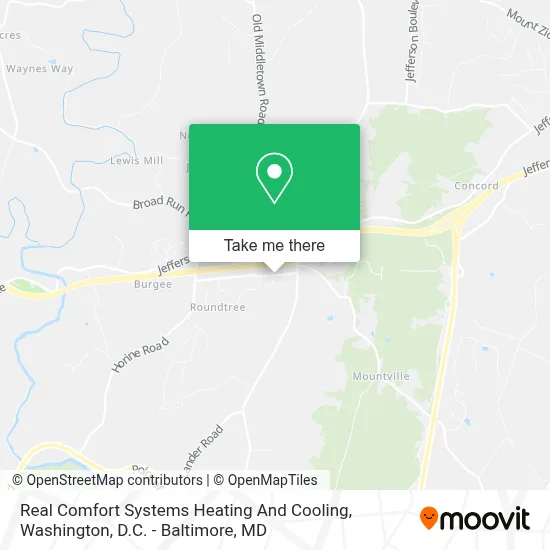 Real Comfort Systems Heating And Cooling map