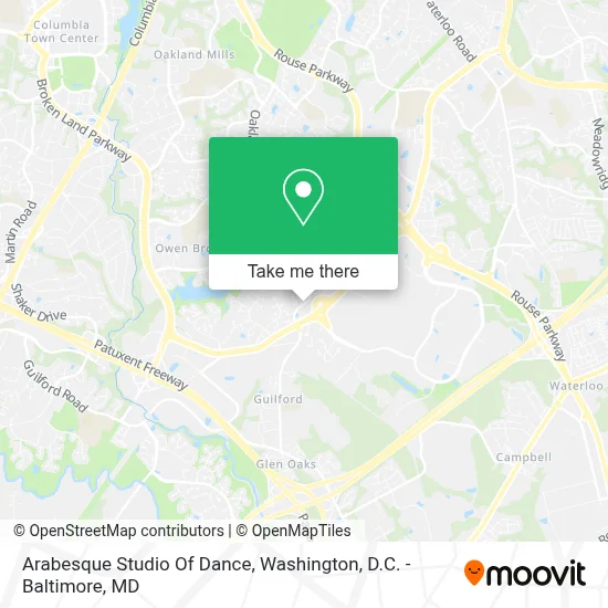 Arabesque Studio Of Dance map