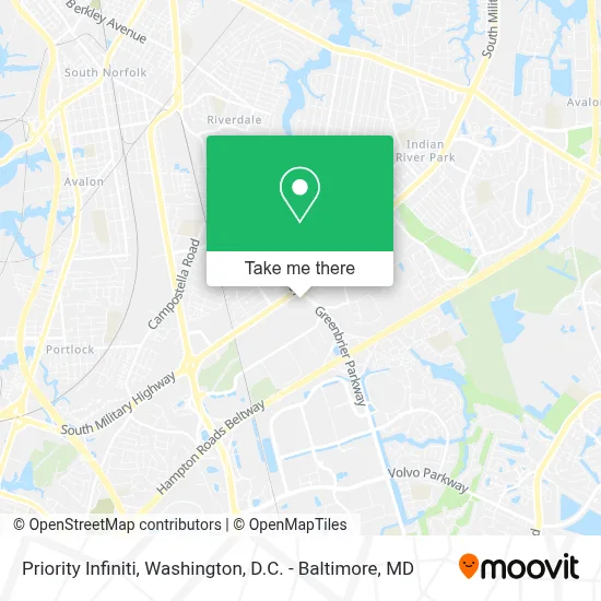 Priority Infiniti map
