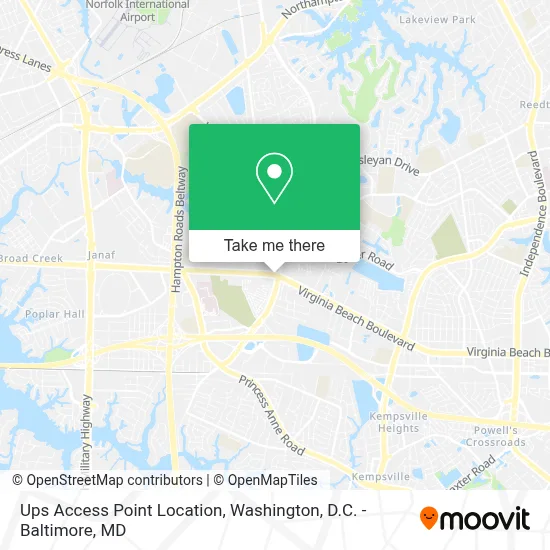 Ups Access Point Location map