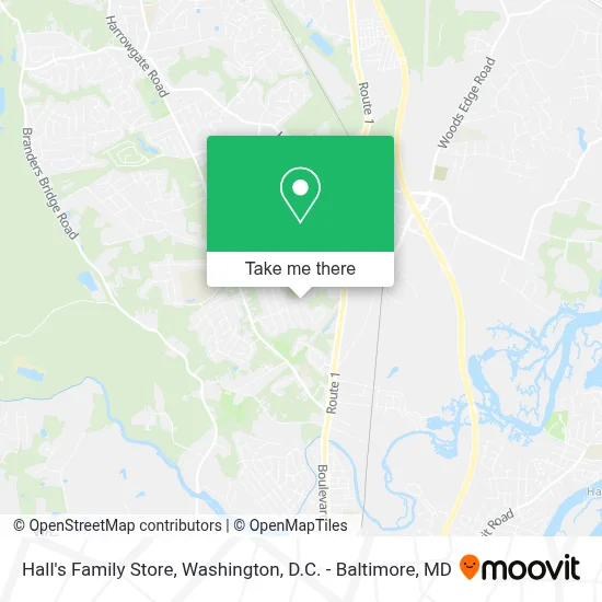 Hall's Family Store map