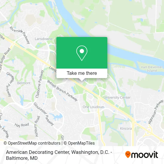 American Decorating Center map