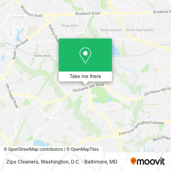Zips Cleaners map