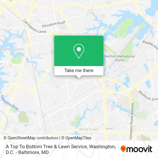 A Top To Bottom Tree & Lawn Service map