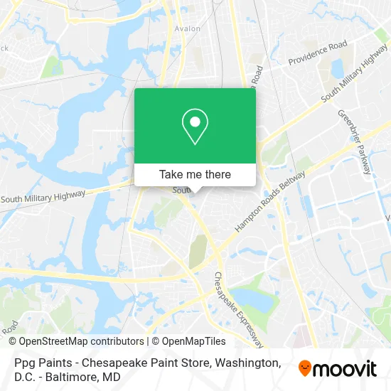 Ppg Paints - Chesapeake Paint Store map