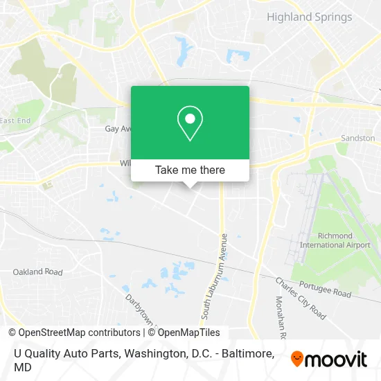 U Quality Auto Parts map