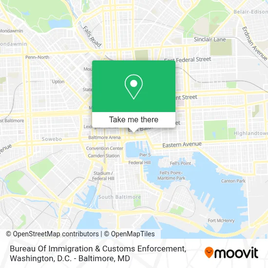 Bureau Of Immigration & Customs Enforcement map