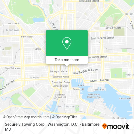 Securely Towing Corp. map