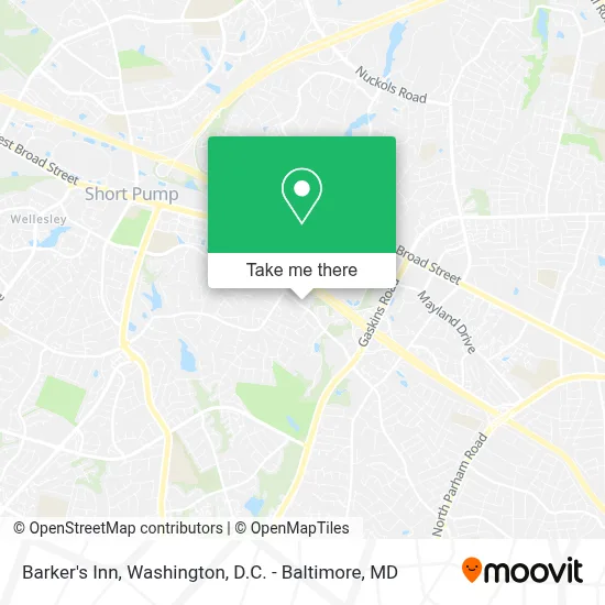 Barker's Inn map