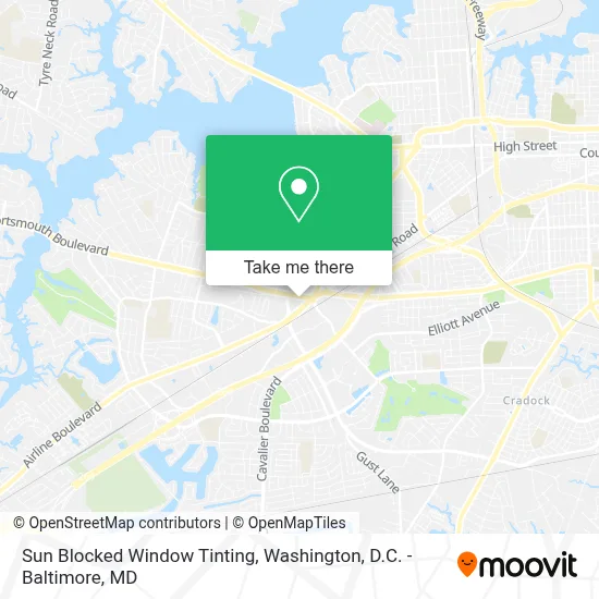 Sun Blocked Window Tinting map