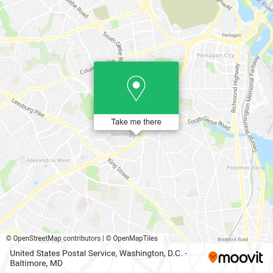 United States Postal Service map