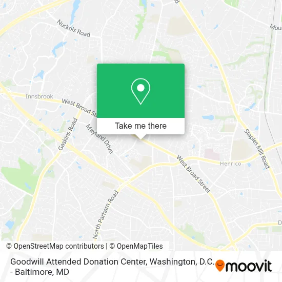 Goodwill Attended Donation Center map