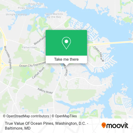 True Value Of Ocean Pines map