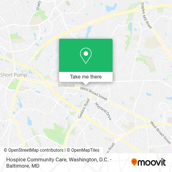 Hospice Community Care map
