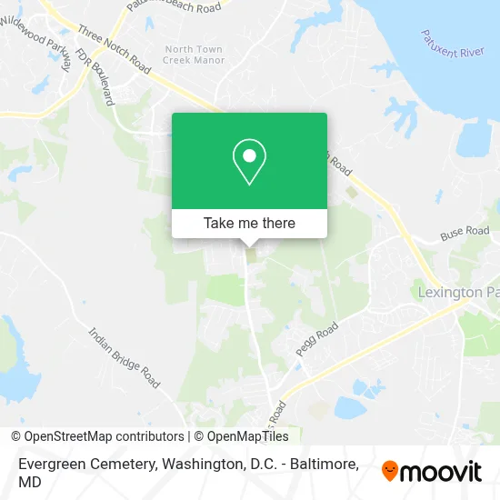 Evergreen Cemetery map
