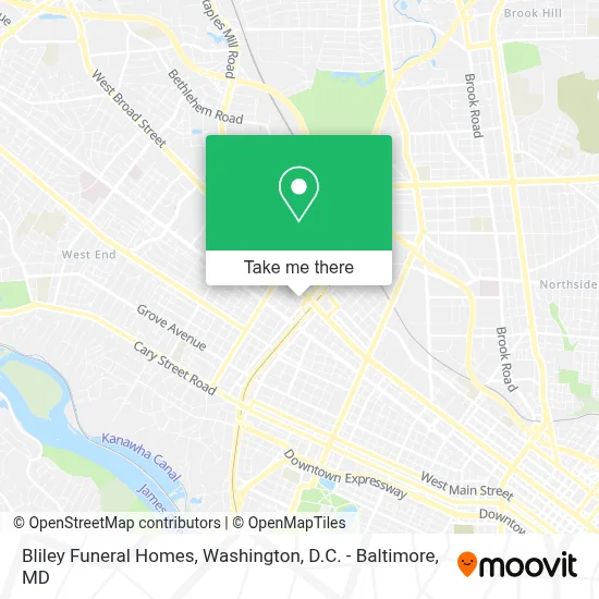 Bliley Funeral Homes map