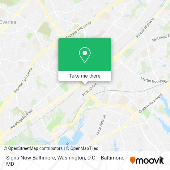 Signs Now Baltimore map