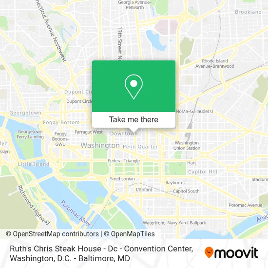 Ruth's Chris Steak House - Dc - Convention Center map