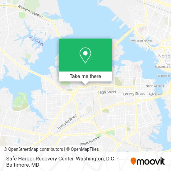 Safe Harbor Recovery Center map