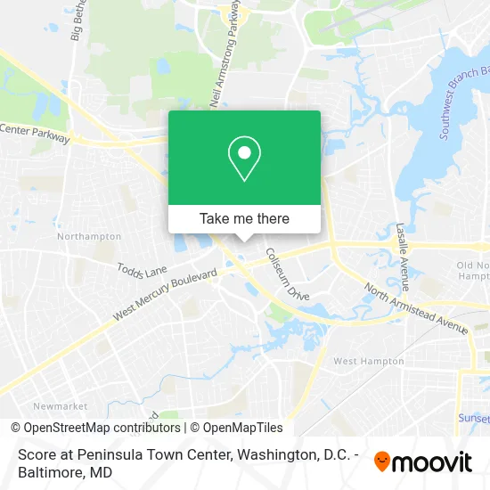 Score at Peninsula Town Center map