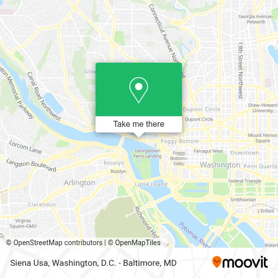 Siena Usa map