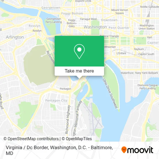Virginia / Dc Border map