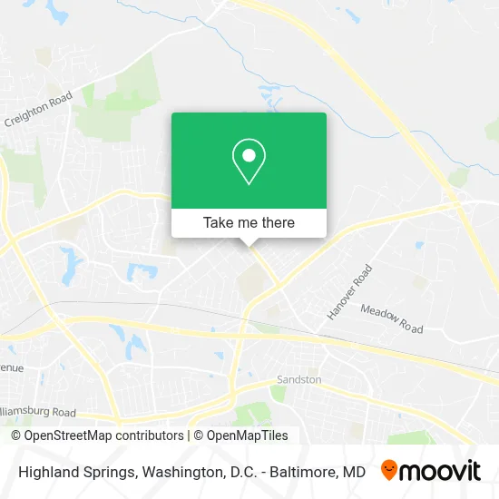 Highland Springs map
