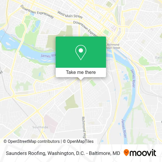 Saunders Roofing map