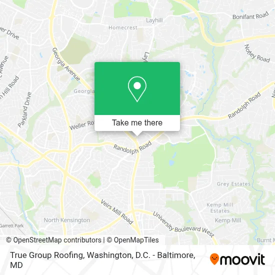 True Group Roofing map