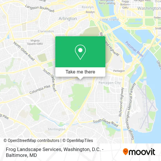 Frog Landscape Services map