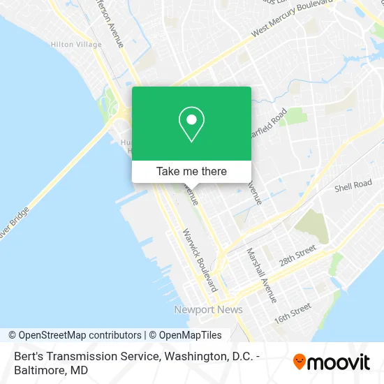 Bert's Transmission Service map