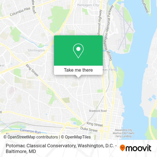 Potomac Classical Conservatory map