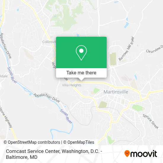 Comcast Service Center map