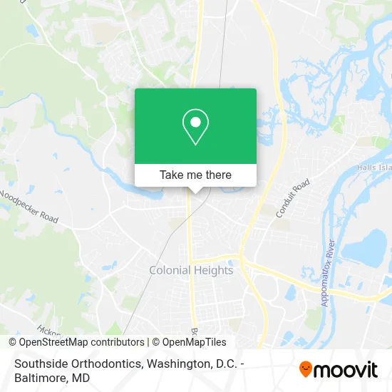 Southside Orthodontics map