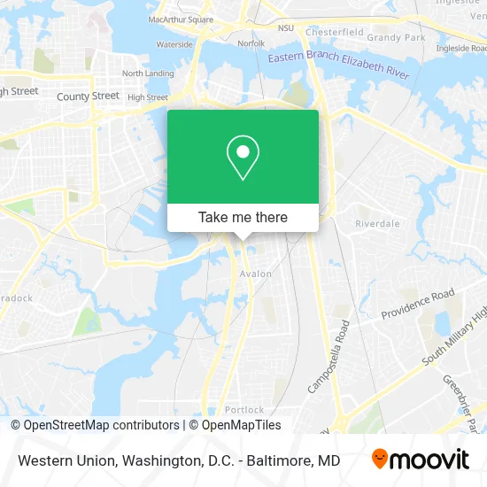 Western Union map