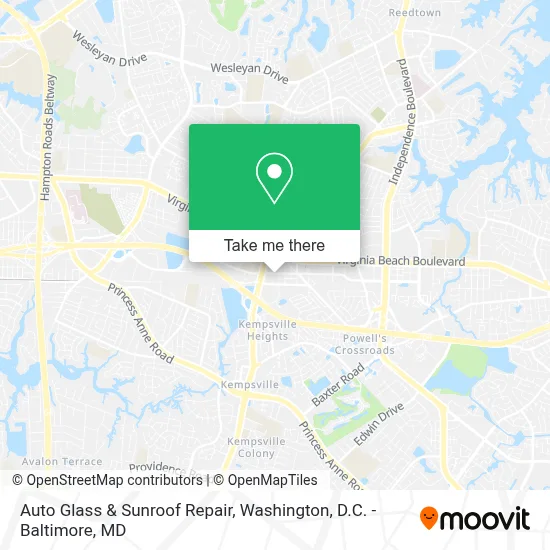 Auto Glass & Sunroof Repair map