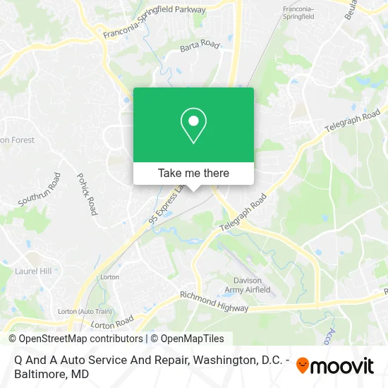 Q And A Auto Service And Repair map